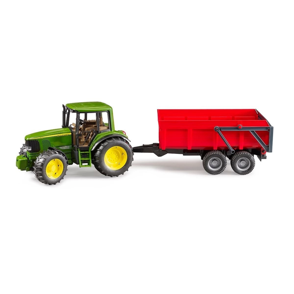 John Deere 6920 Traktör Ve Kırmızı Römorku John Deere 6920 Traktör Ve Kırmızı Römorku