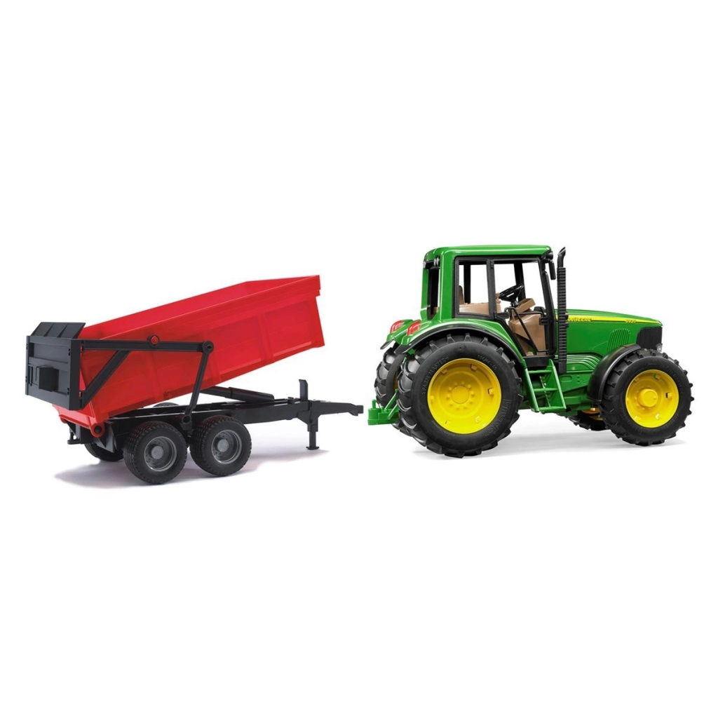 John Deere 6920 Traktör Ve Kırmızı Römorku John Deere 6920 Traktör Ve Kırmızı Römorku