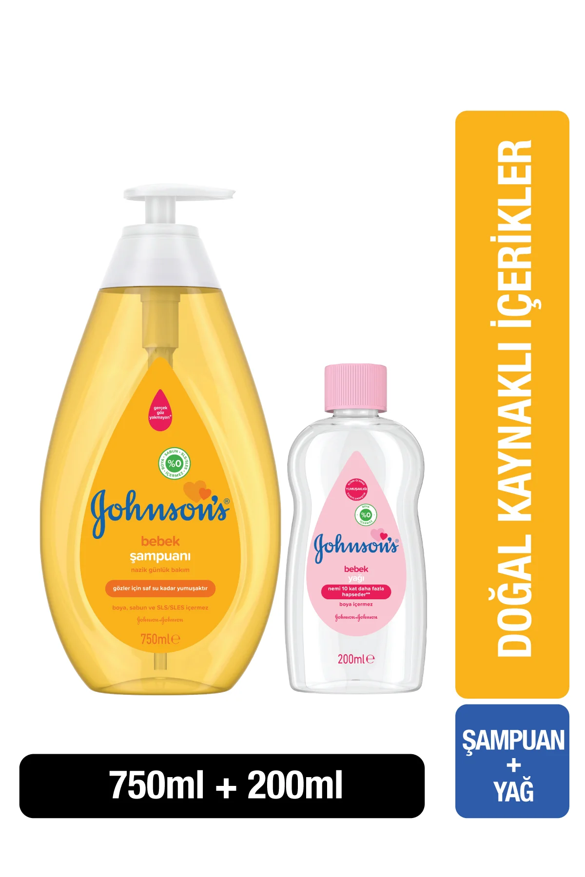 Johnsons Baby Gold Şampuan 750 ml Yağ Set 200 ml
