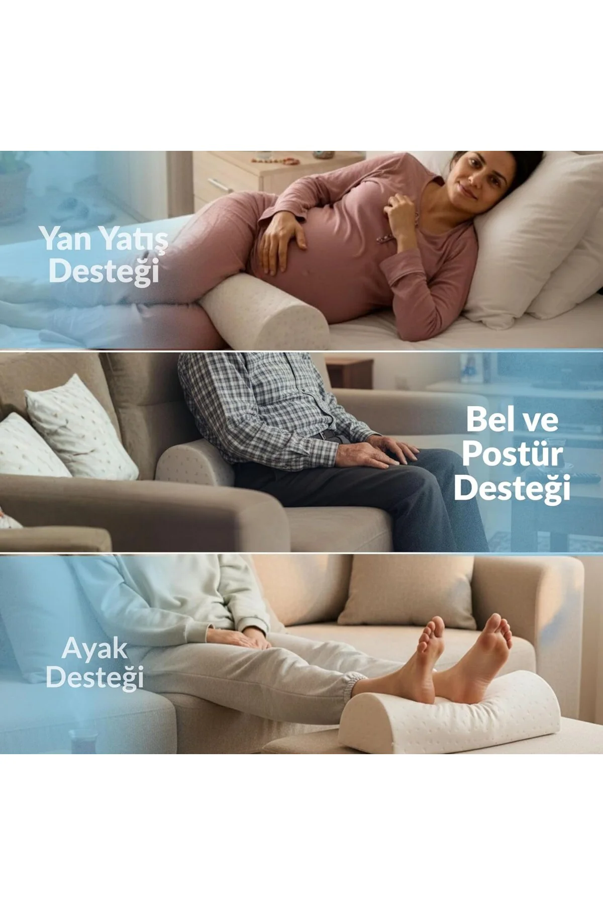 Joker Çok Amaçlı Horlama Önleyici Yastık, Ortopedik, 40 x 18 x 10
