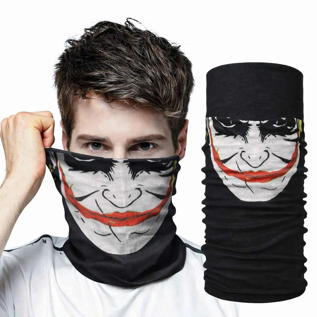 Joker Desenli Çok Amaçlı Buff – Yüz Maskesi, Boyunluk ve Bandana