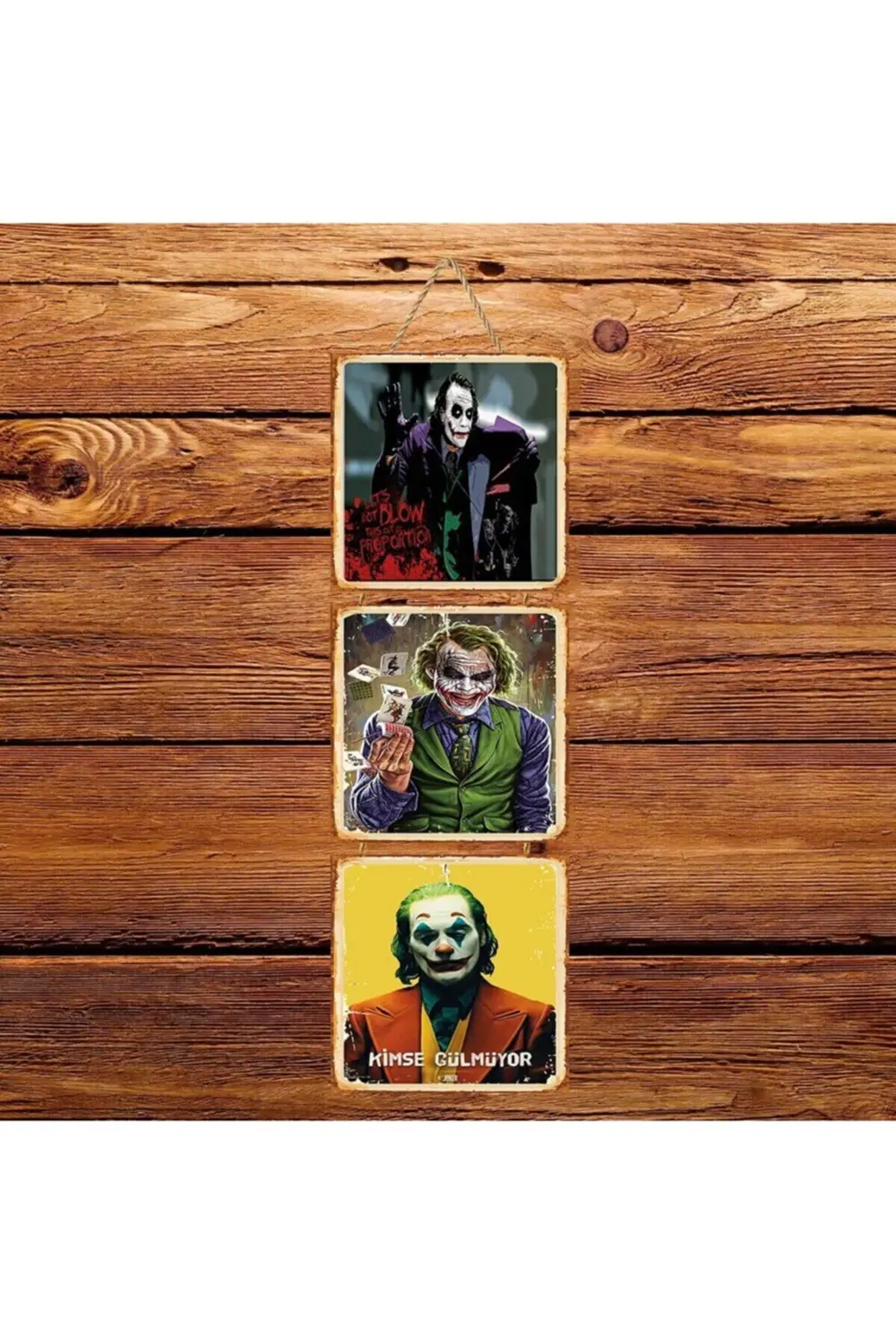 Joker Kimse Gülmüyor Üçlü Retro Ahşap Poster Fiyatı, Yorumları ve Özellikleri