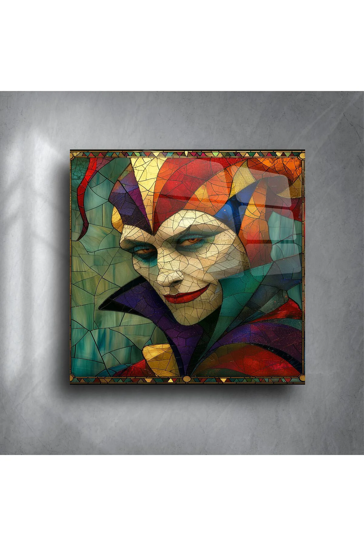 Joker Maskeli Cam Tablo