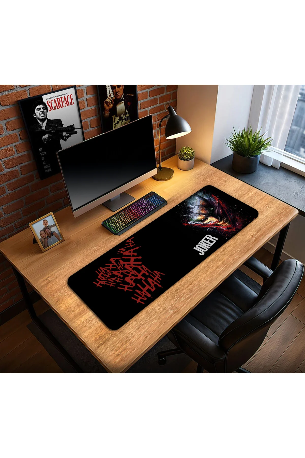 Joker Oyun Gaming Klavye Mouse Pad Masa Matı 70x30 cm