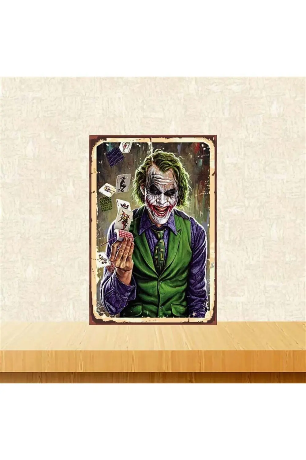 Joker Replikli 20-30 Cm Retro Ahşap Poster Joker Replikli 20-30 Cm Retro Ahşap Poster