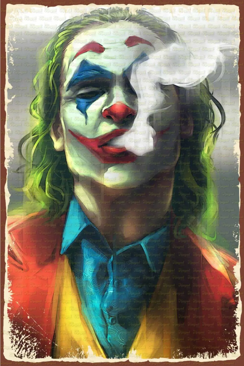 Joker Retro Ahşap Poster 005