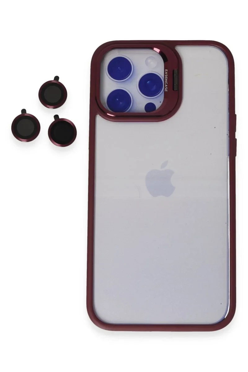 Joko Apple iPhone 14 Pro Kılıf Roblox Lens Standlı Kapak - Bordo