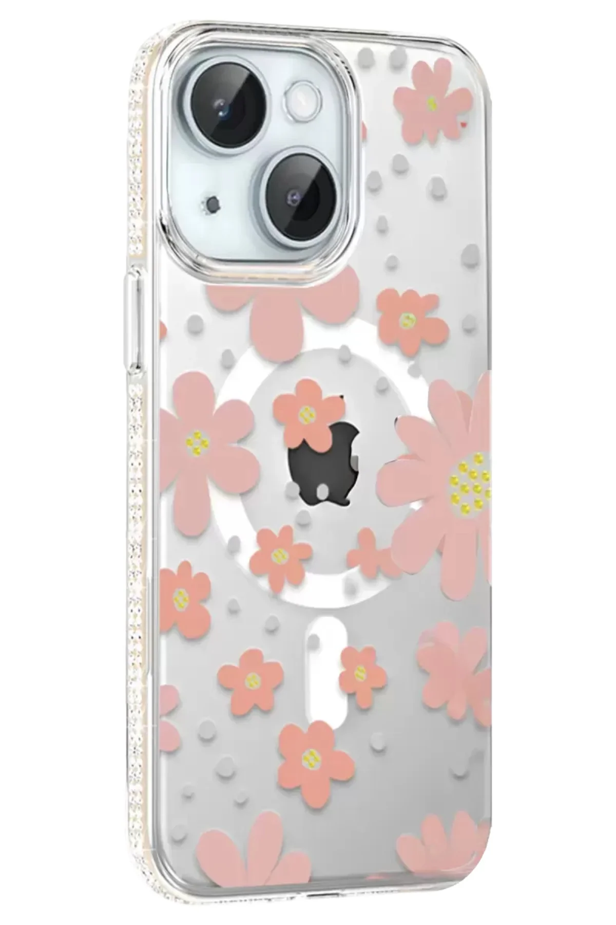 Joko Apple İphone 14 Floral Magsafe Kapak - Pembe
