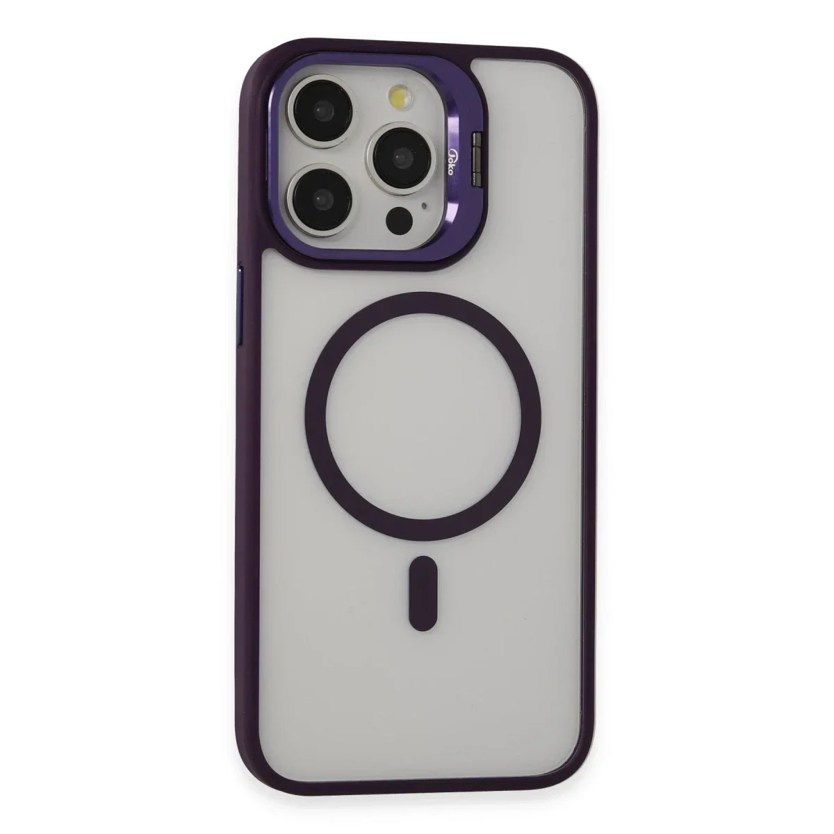 Joko Apple iPhone 14 Pro Kılıf Roblox Lens Magsafe Standlı Kapak - Derin Mor