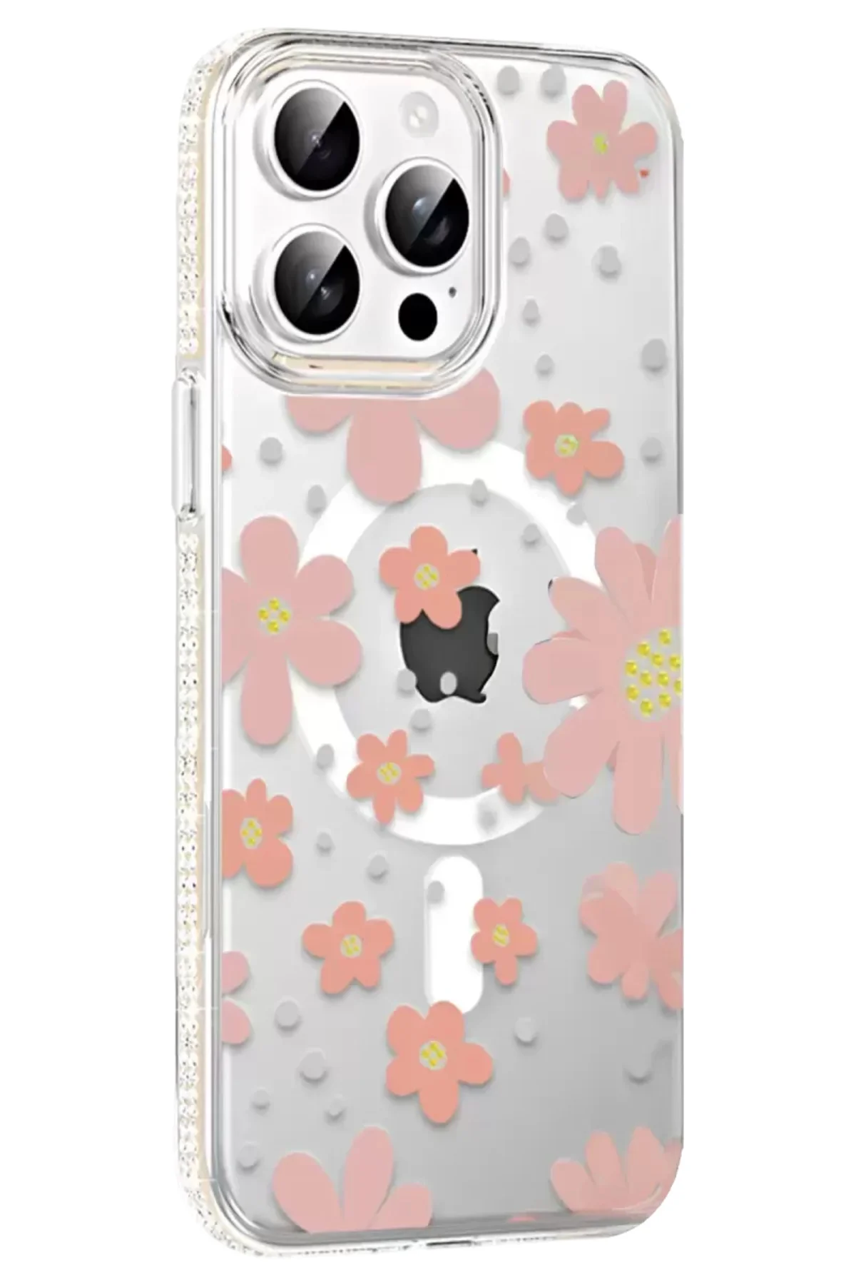 Joko Apple İphone 14 Pro Max Floral Magsafe Kapak - Pembe