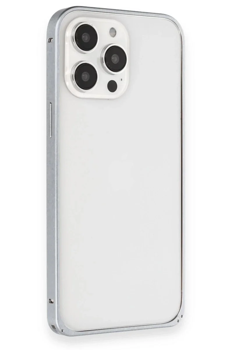 Joko Apple iPhone 15 Pro Metal Bumper Mat Kapak - Gri Joko Apple iPhone 15 Pro Metal Bumper Mat Kapak - Gri