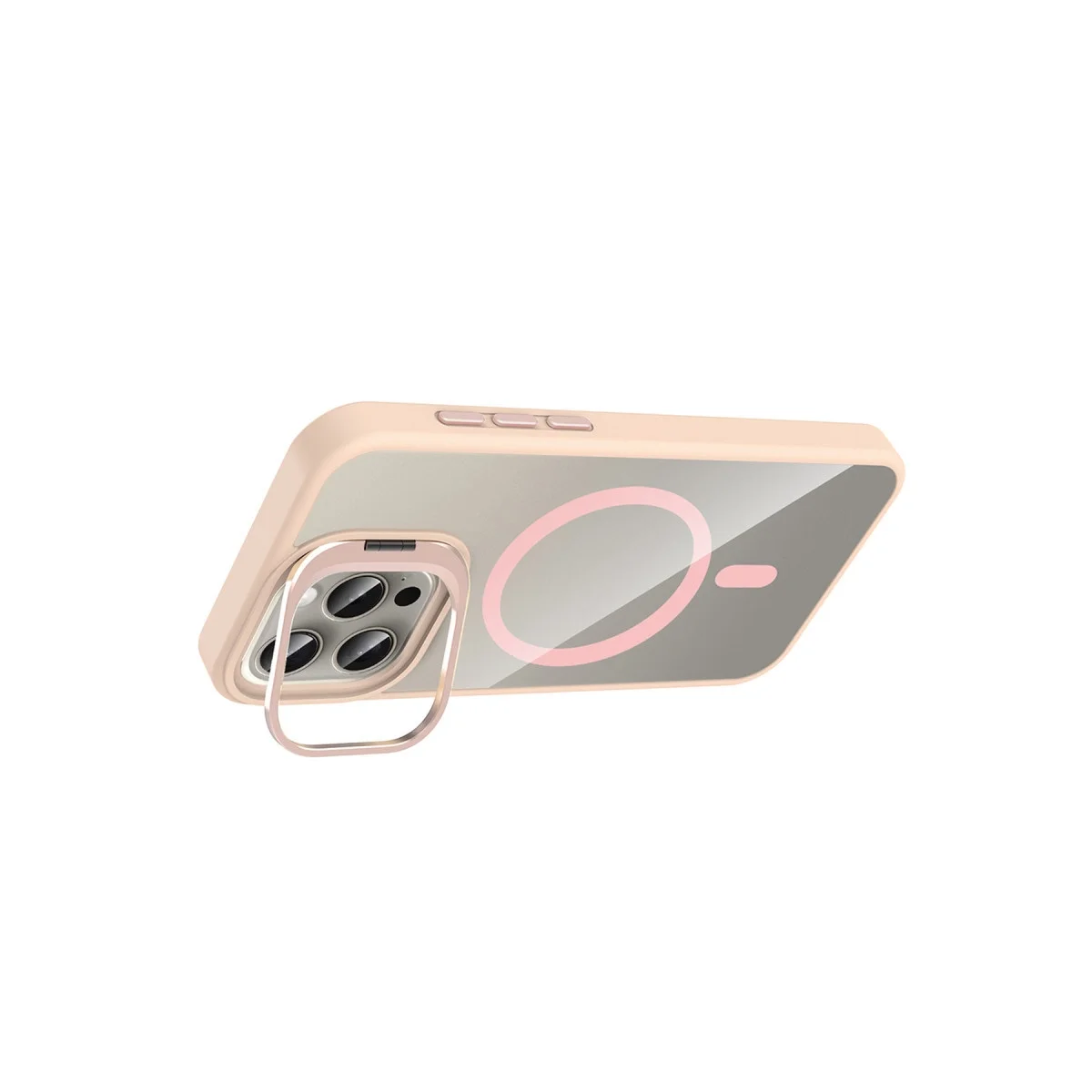 Joko Apple İphone 15 Pro Max Remim Lensli Magsafe Standlı Kapak - Pembe Joko Apple İphone 15 Pro Max Remim Lensli Magsafe Standlı Kapak - Pembe