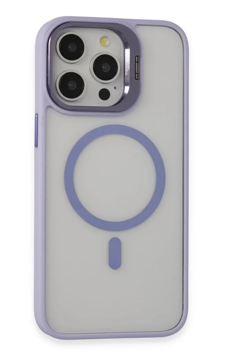 Joko Apple iPhone 15 Pro Max Kılıf Roblox Lens Magsafe Standlı Kapak - Lila