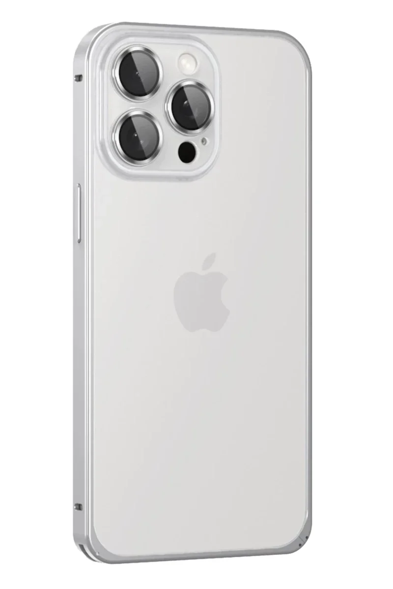 Joko Apple iPhone 15 Pro Max Metal Bumper Mat Kapak - Gümüş Joko Apple iPhone 15 Pro Max Metal Bumper Mat Kapak - Gümüş