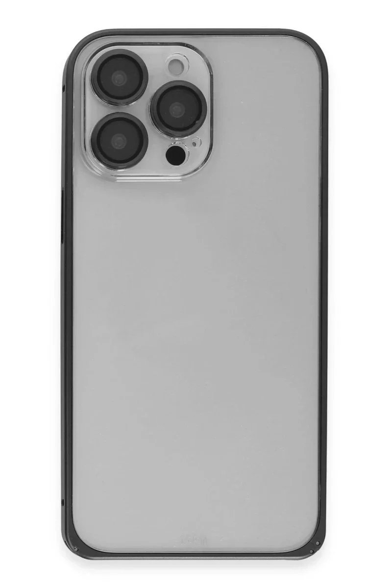 Joko Apple iPhone 15 Pro Max Metal Bumper Mat Kapak - Siyah Joko Apple iPhone 15 Pro Max Metal Bumper Mat Kapak - Siyah
