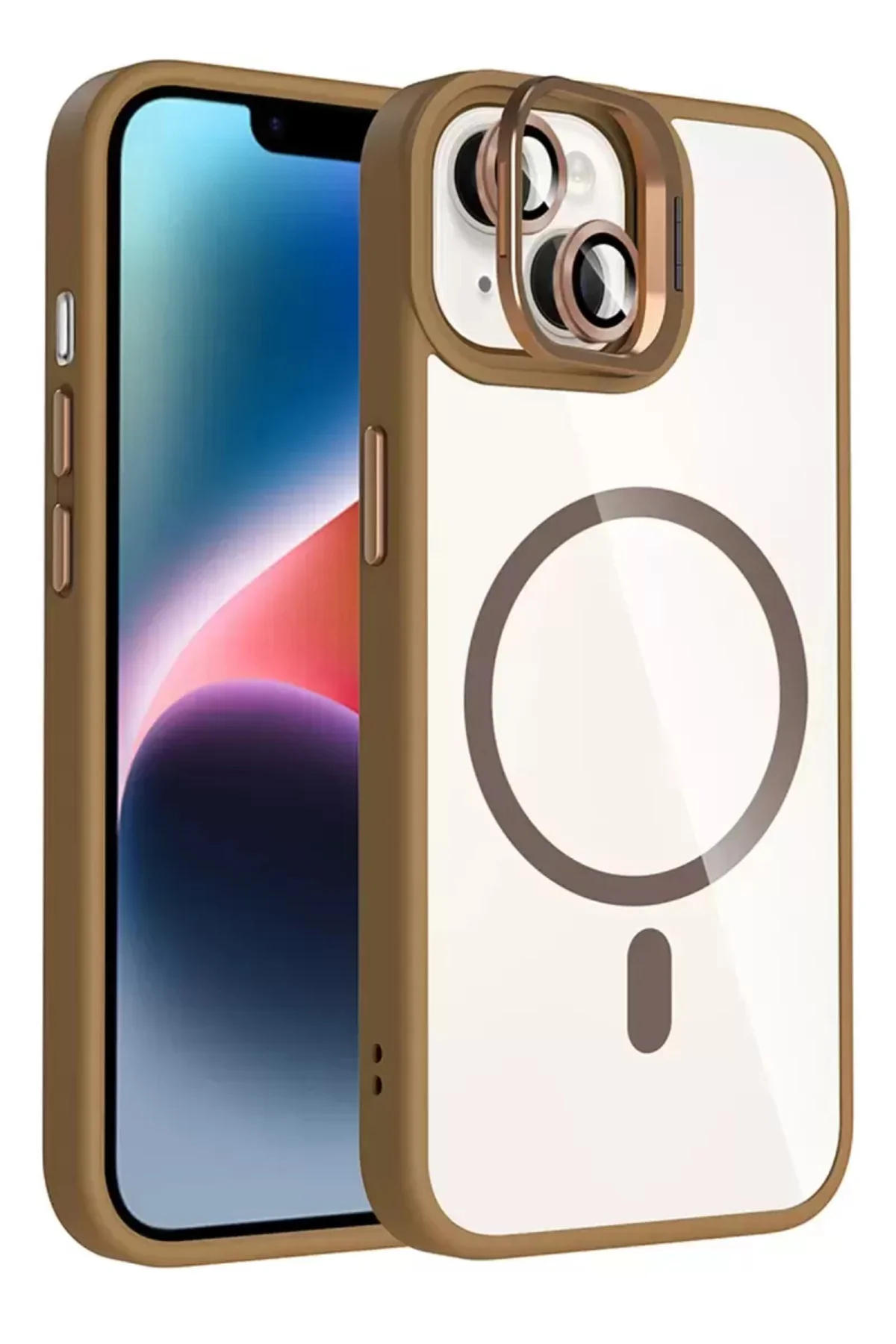 Joko Apple İphone 15 Plus Remim Lensli Magsafe Standlı Kapak - Ka