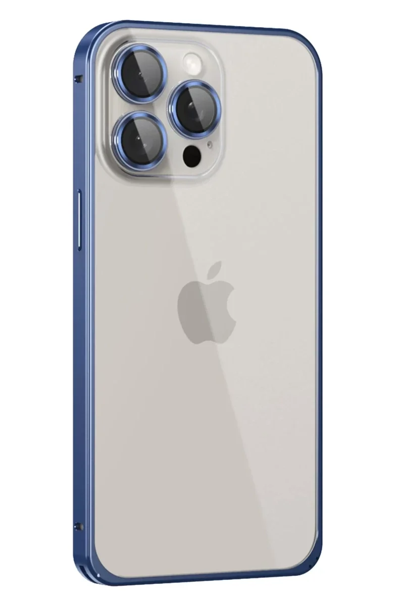 Joko Apple iPhone 15 Pro Metal Bumper Mat Kapak - Lacivert Joko Apple iPhone 15 Pro Metal Bumper Mat Kapak - Lacivert