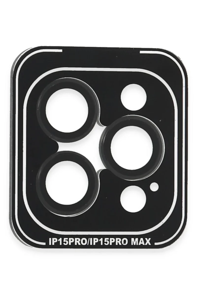 Joko Apple iPhone 15 Pro Max PVD Metal Kamera Lens - Siyah Joko Apple iPhone 15 Pro Max PVD Metal Kamera Lens - Siyah