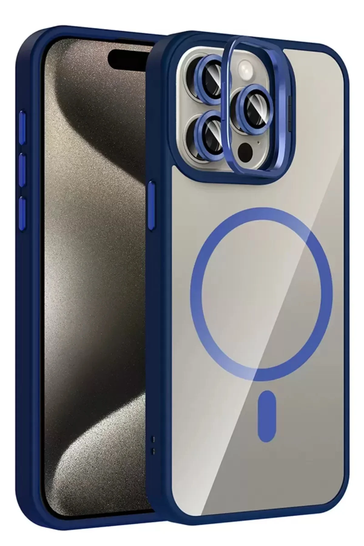 Joko Apple İphone 15 Pro Max Remim Lensli Magsafe Standlı Kapak -