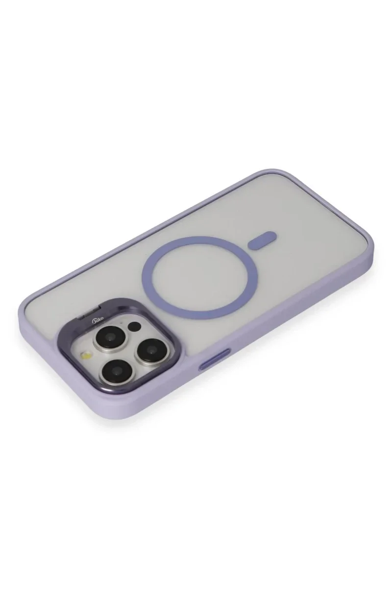 Joko Apple iPhone 15 Pro Kılıf Roblox Lens Magsafe Standlı Kapak - Lila