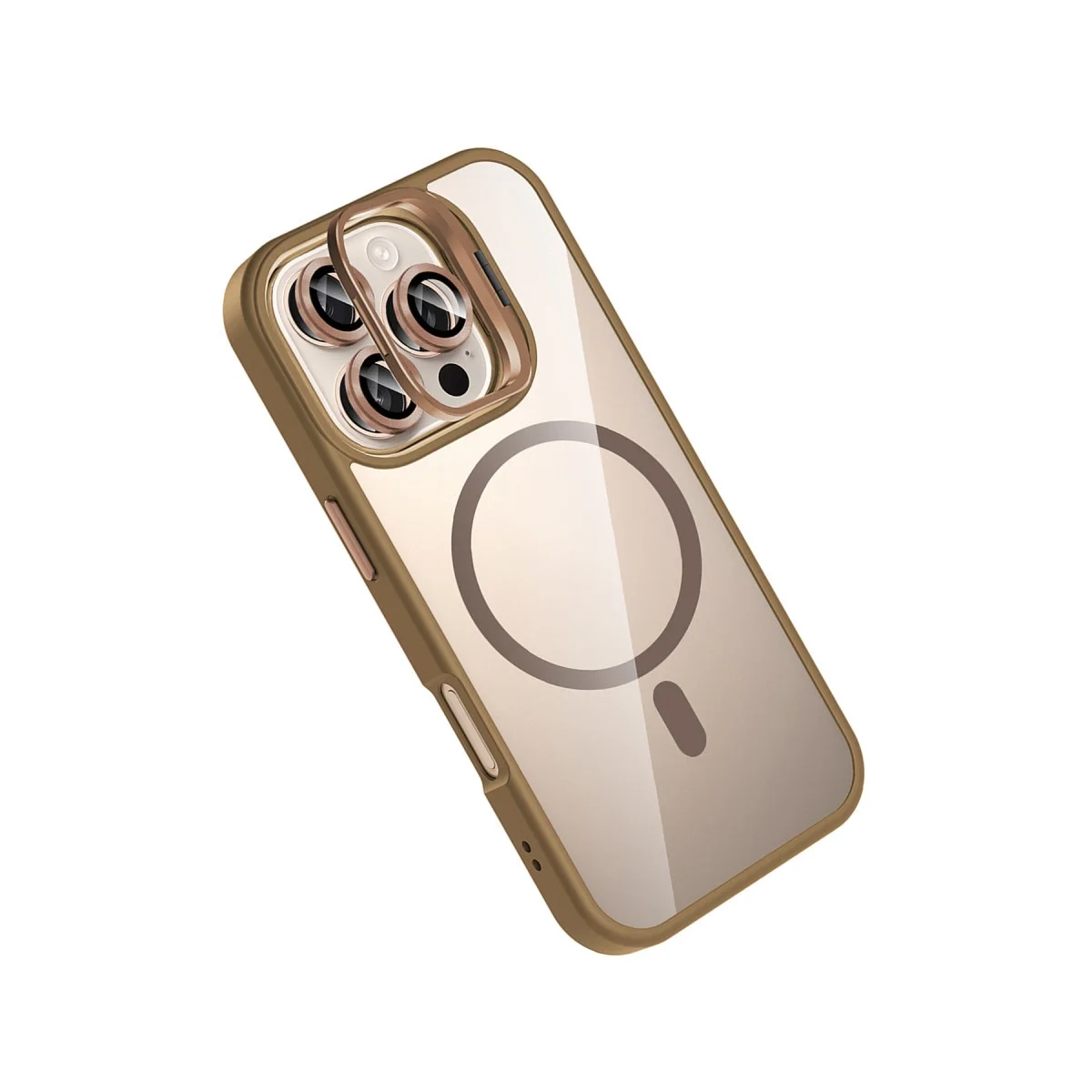 Joko Apple İphone 16 Pro Max Remim Lensli Magsafe Standlı Kapak - Kahverengi Joko Apple İphone 16 Pro Max Remim Lensli Magsafe Standlı Kapak - Kahverengi
