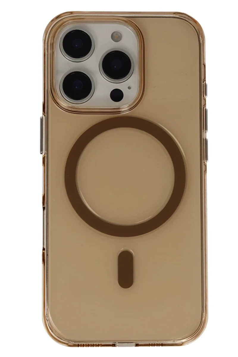 Joko Apple iPhone 16 Pro Max Gleam PC Sert Magsafe Kılıf - Şeffaf-Gold Joko Apple iPhone 16 Pro Max Gleam PC Sert Magsafe Kılıf - Şeffaf-Gold