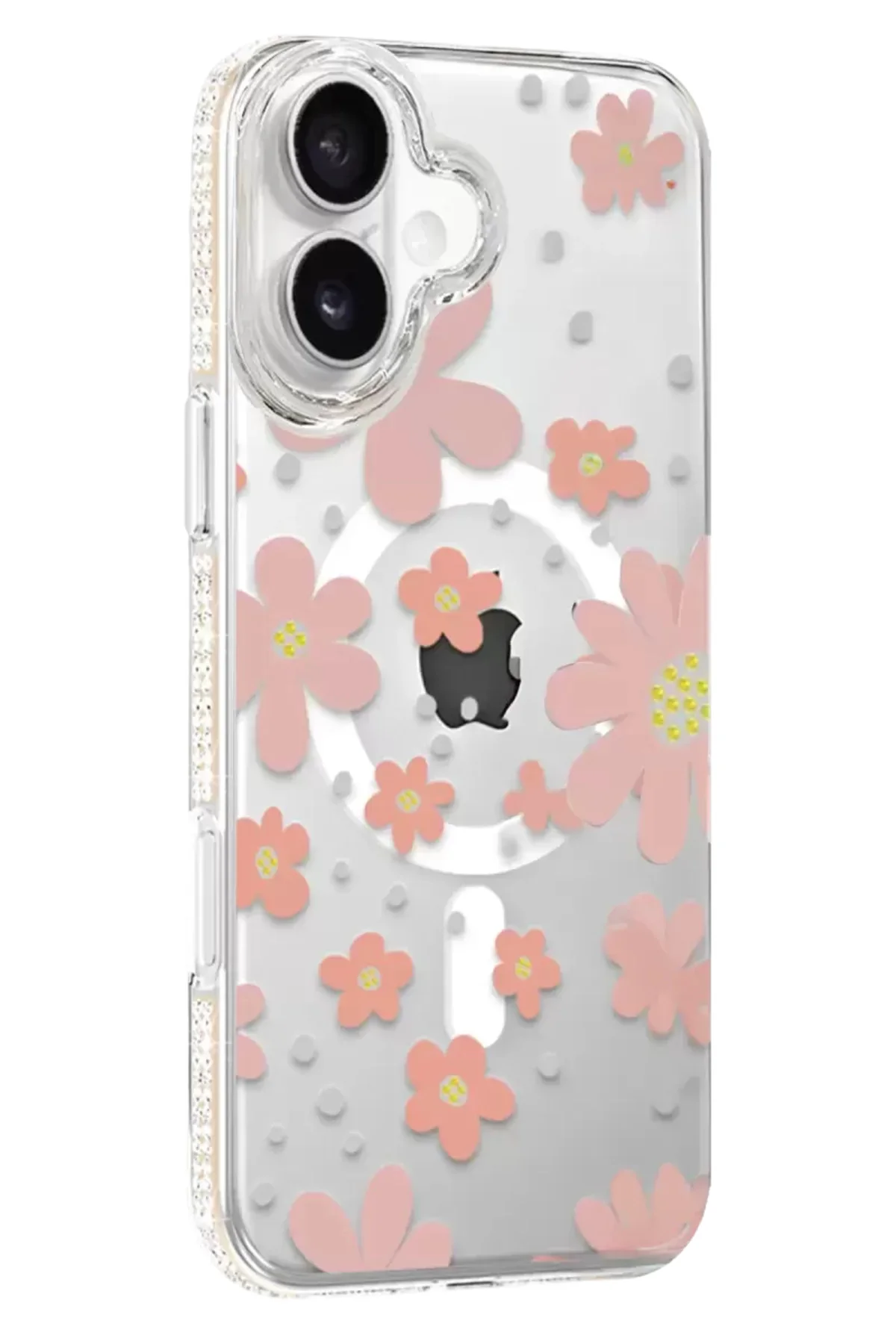 Joko Apple İphone 16 Floral Magsafe Kapak - Pembe
