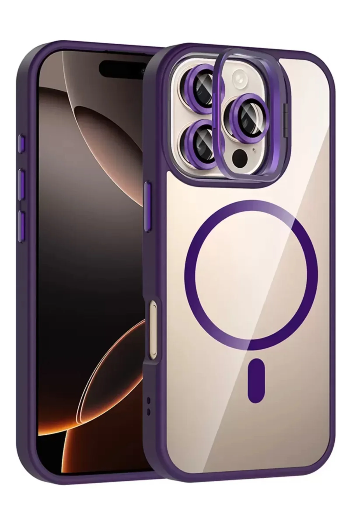 Joko Apple İphone 16 Pro Max Remim Lensli Magsafe Standlı Kapak -