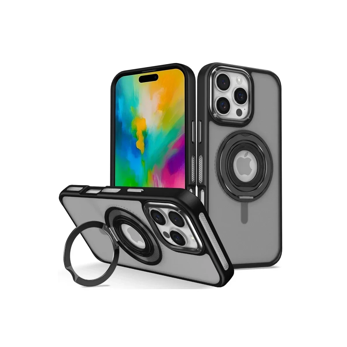 Joko Apple iPhone 16 Pro Banza Magsafe Standlı Kapak - Siyah Joko Apple iPhone 16 Pro Banza Magsafe Standlı Kapak - Siyah