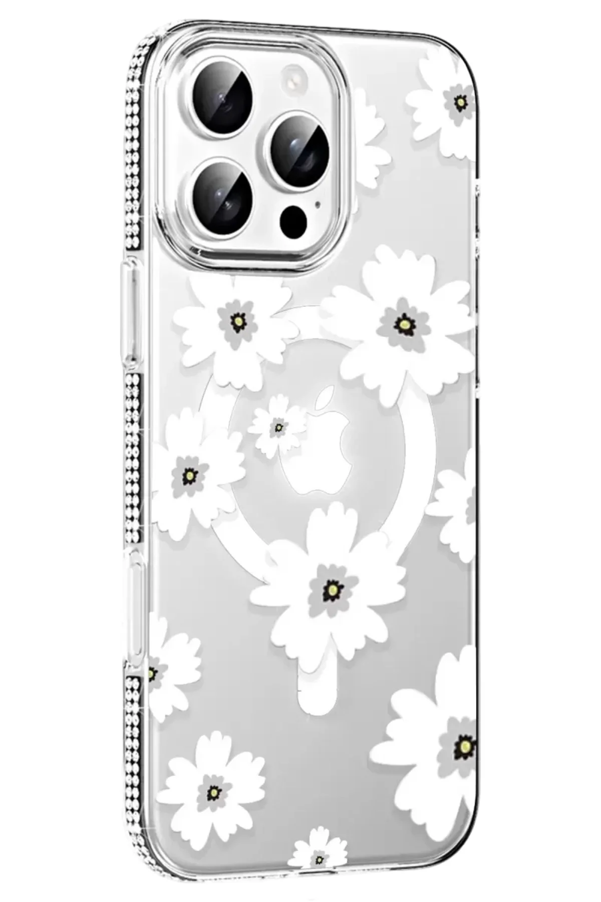 Joko Apple İphone 16 Pro Max Floral Magsafe Kapak - Beyaz