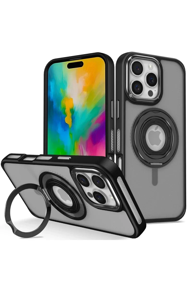 Joko Apple iPhone 16 Pro Max Banza Magsafe Standlı Kapak - Siyah Joko Apple iPhone 16 Pro Max Banza Magsafe Standlı Kapak - Siyah