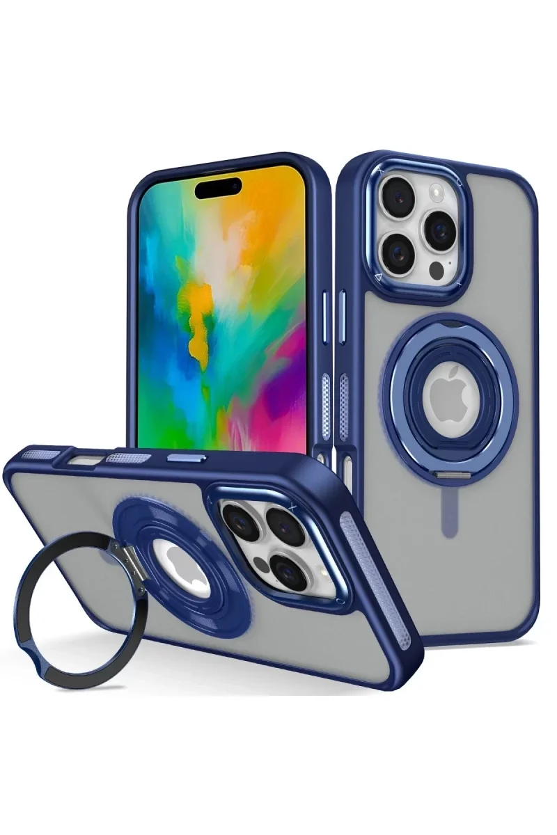Joko Apple iPhone 16 Pro Max Banza Magsafe Standlı Kapak - Lacivert Joko Apple iPhone 16 Pro Max Banza Magsafe Standlı Kapak - Lacivert