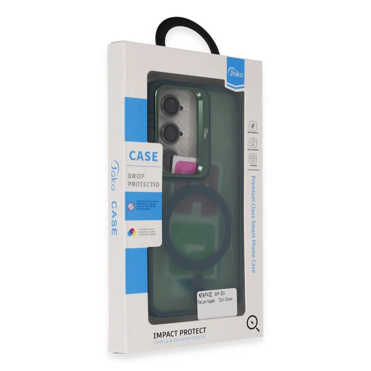 Joko Flet Lens MagSafe Kılıf - Samsung Galaxy S24 ile Uyumlu Koyu Yeşil Lens Koruma