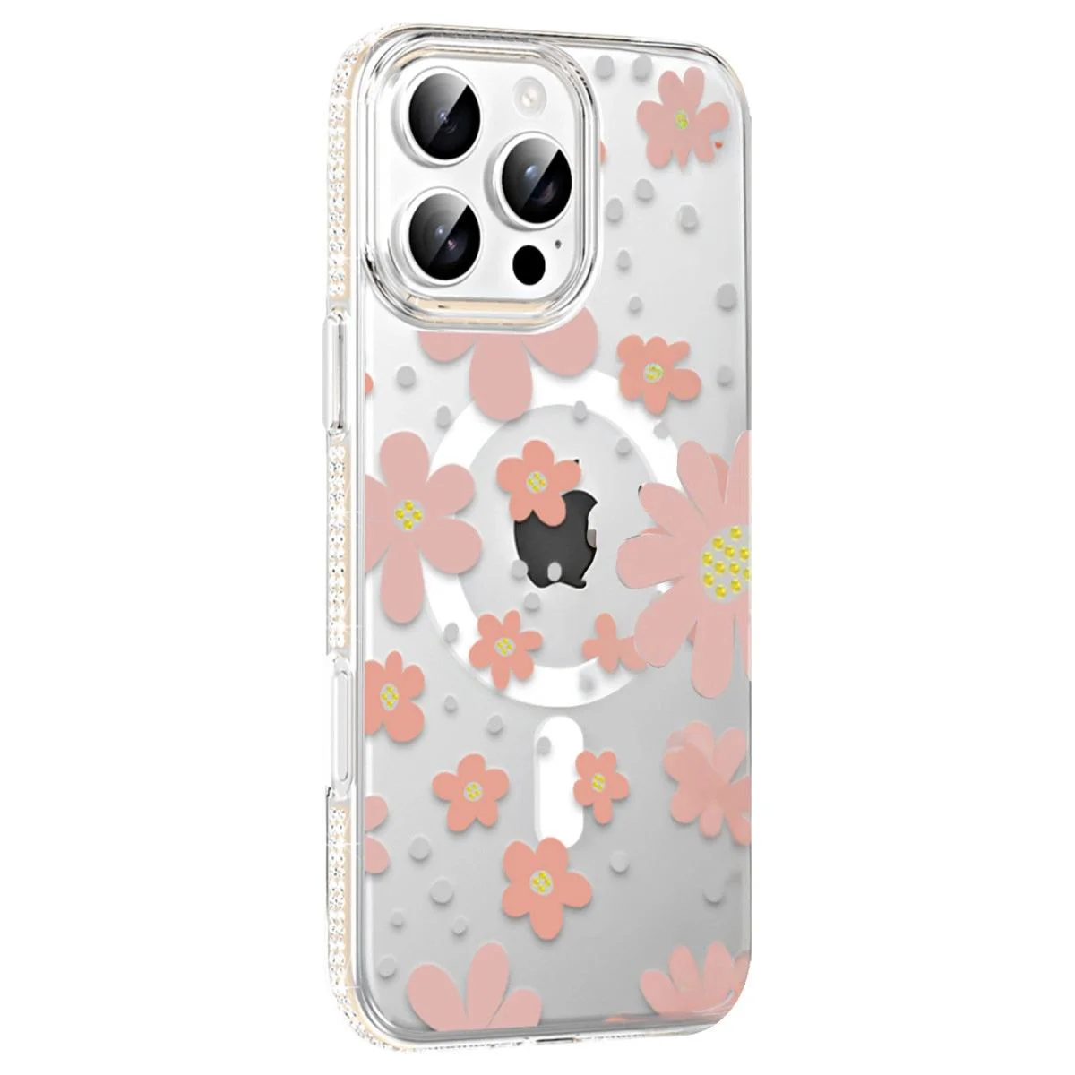 Joko Floral Magsafe Kılıf iPhone 16 Pro Max ile Uyumlu - Pembe Çiçek Desenli Darbe Korumalı Şarj Halkalı Kapak Joko Floral Magsafe Kılıf iPhone 16 Pro Max ile Uyumlu - Pembe Çiçek Desenli Darbe Korumalı Şarj Halkalı Kapak