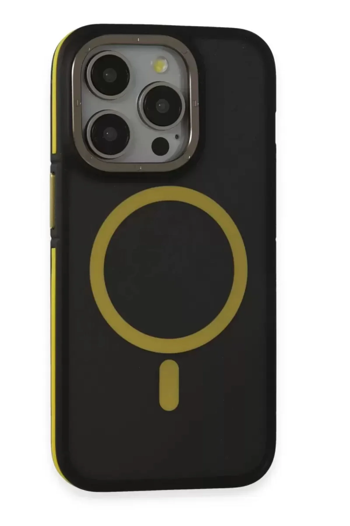 Joko İphone 14 Pro Kılıf Rocky Magsafe Kapak - Siyah-sarı