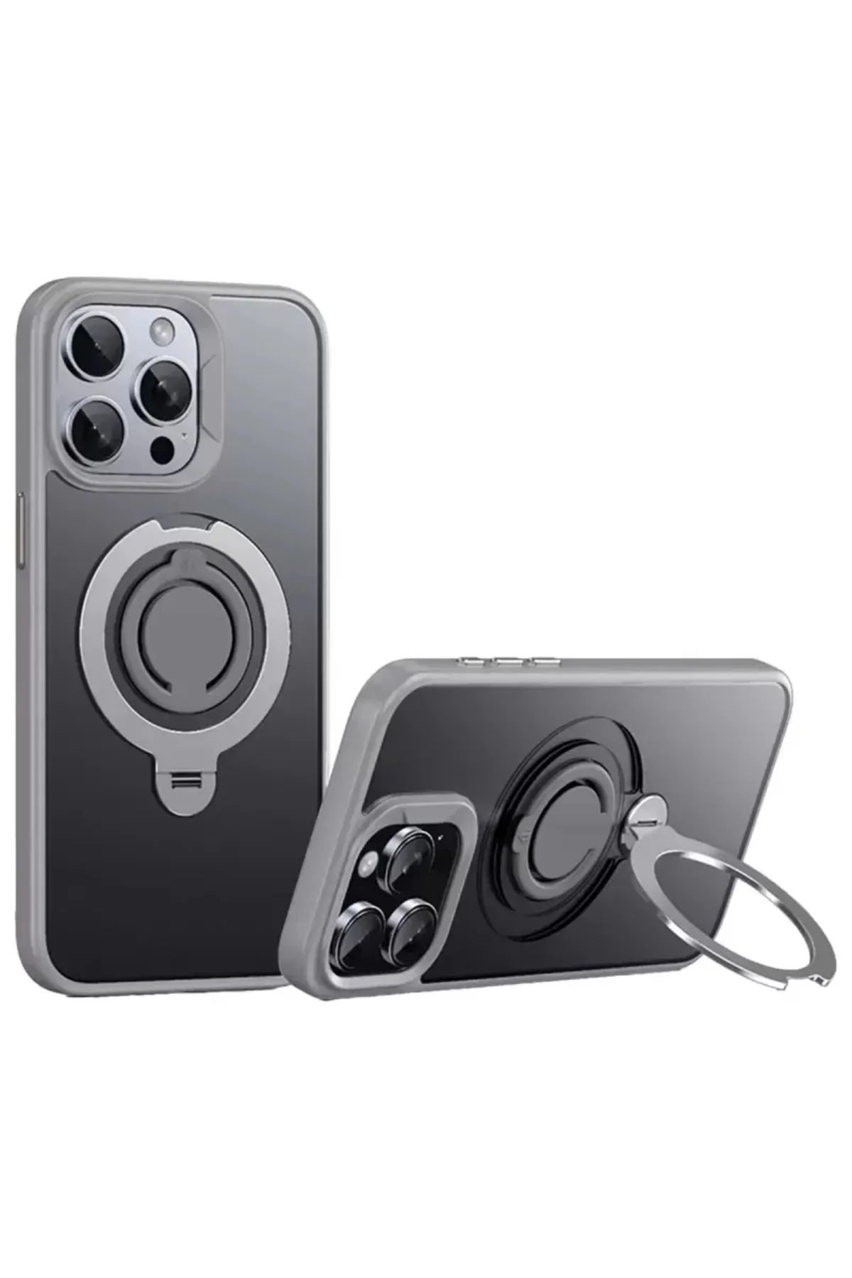 Joko İphone 15 Pro Avatar 360 Dönen Magsafe Kapak - Titan Gri
