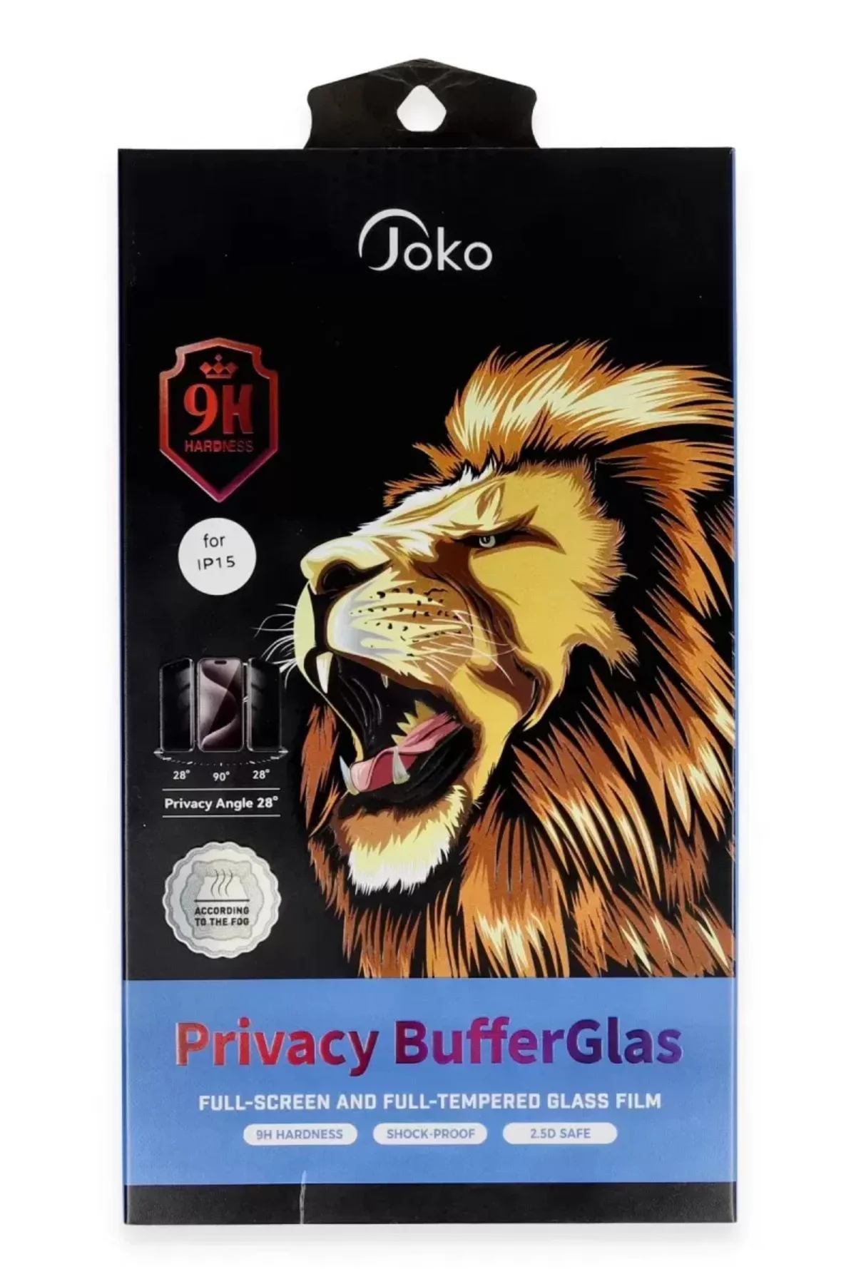 Joko İphone 15 Pro Buffer Hayalet Cam Ekran Koruyucu - Siyah