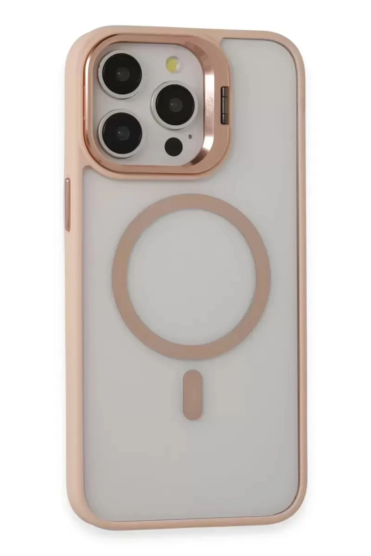 Joko İphone 15 Pro Max Kılıf Roblox Lens Magsafe Standlı Kapak - Pudra
