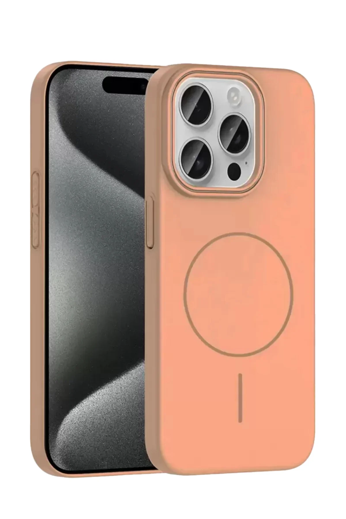 Joko İphone 15 Pro Max Broş Magsafe Kapak - Çöl Titanyum