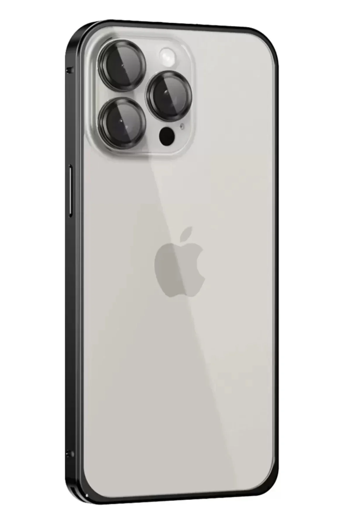 Joko İphone 15 Pro Max Metal Bumper Mat Kapak - Siyah