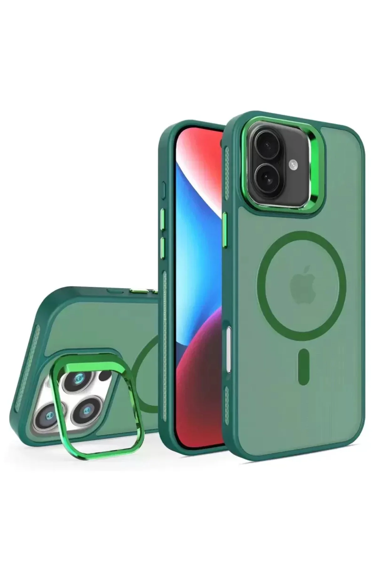 Joko İphone 16 Flet Lens Magsafe Kapak - Koyu Yeşil