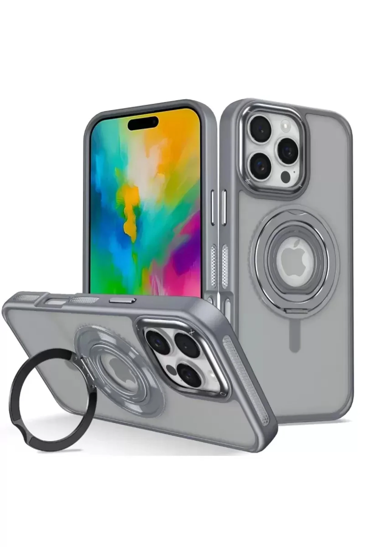 Joko İphone 16 Pro Max Banza Magsafe Standlı Kapak - Titan Gri