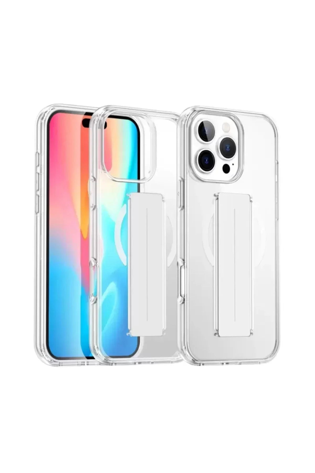 Joko İphone 16 Pro Max Kılıf Alfa Magsafe Standlı Kapak - Şeffaf
