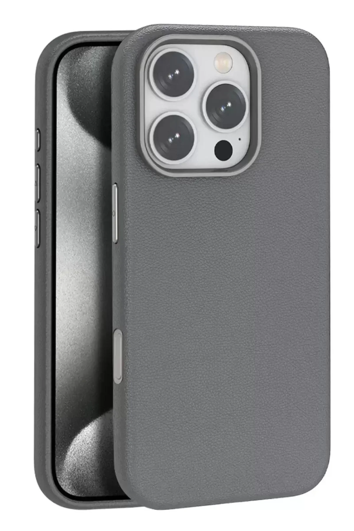 Joko İphone 16 Pro Max Wonder Deri Magsafe Kapak - Titan Gri