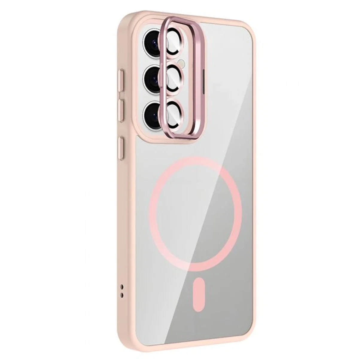Joko Samsung Galaxy S24 Fe Remim Lensli Magsafe Standlı Kapak - Pembe Joko Samsung Galaxy S24 Fe Remim Lensli Magsafe Standlı Kapak - Pembe