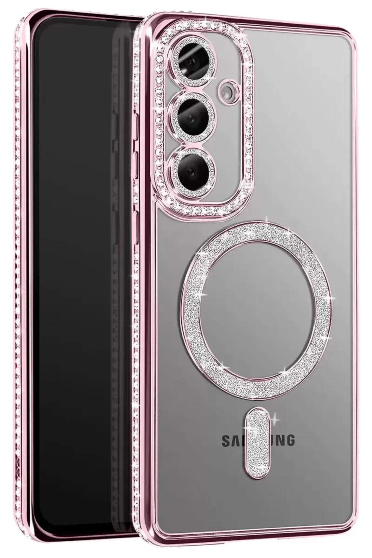 Joko Samsung Galaxy A57 5g Joke Simli Magneticsafe Kılıf - Pembe