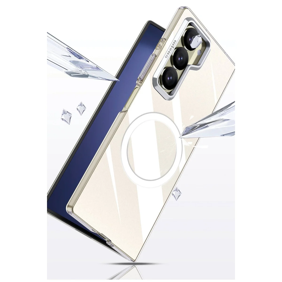 Joko Samsung Galaxy Z Fold 6 Crystal Magsafe Kapak - Şeffaf Joko Samsung Galaxy Z Fold 6 Crystal Magsafe Kapak - Şeffaf