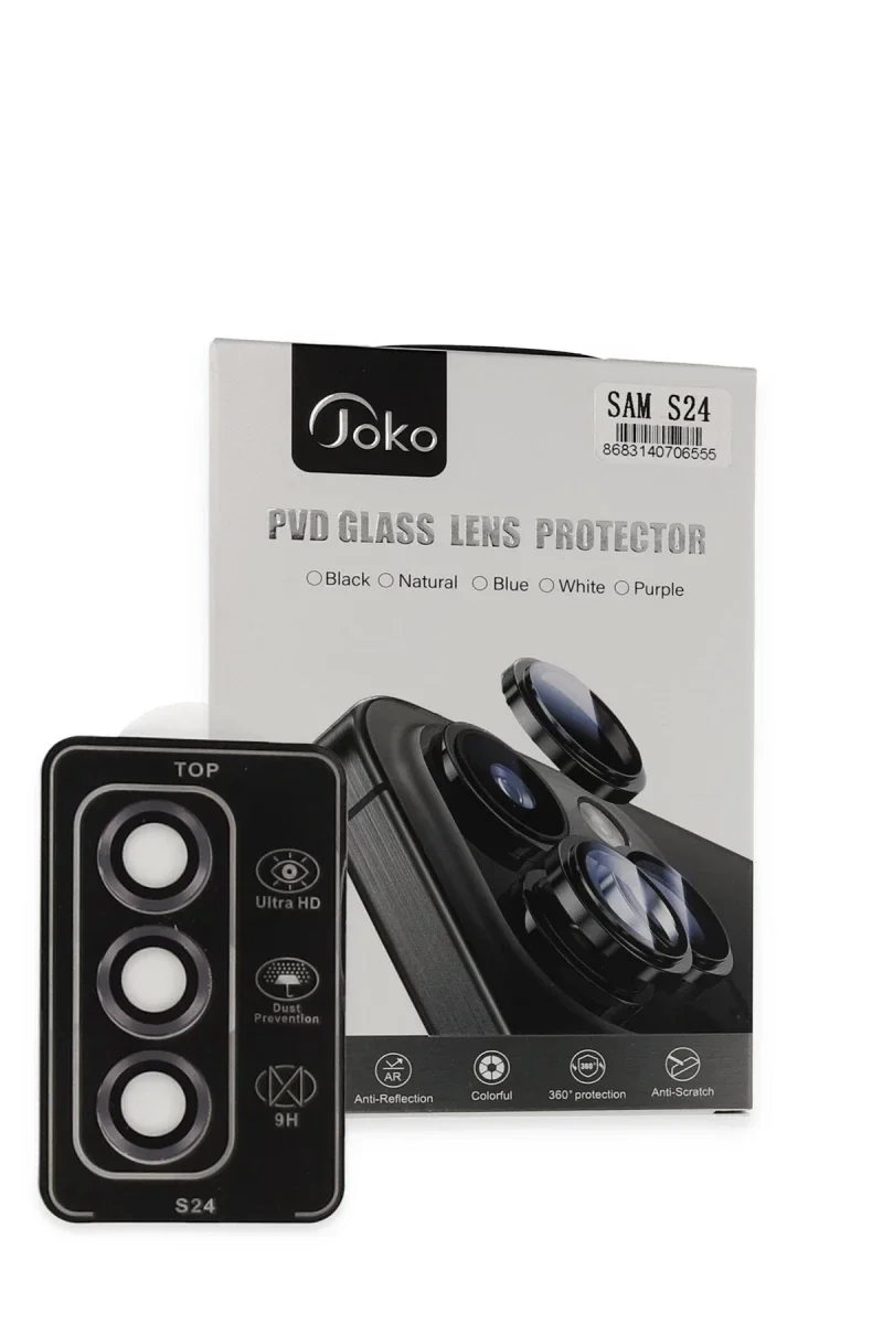 Joko Samsung Galaxy S24 PVD Metal Kamera Lens - Derin Mor Joko Samsung Galaxy S24 PVD Metal Kamera Lens - Derin Mor