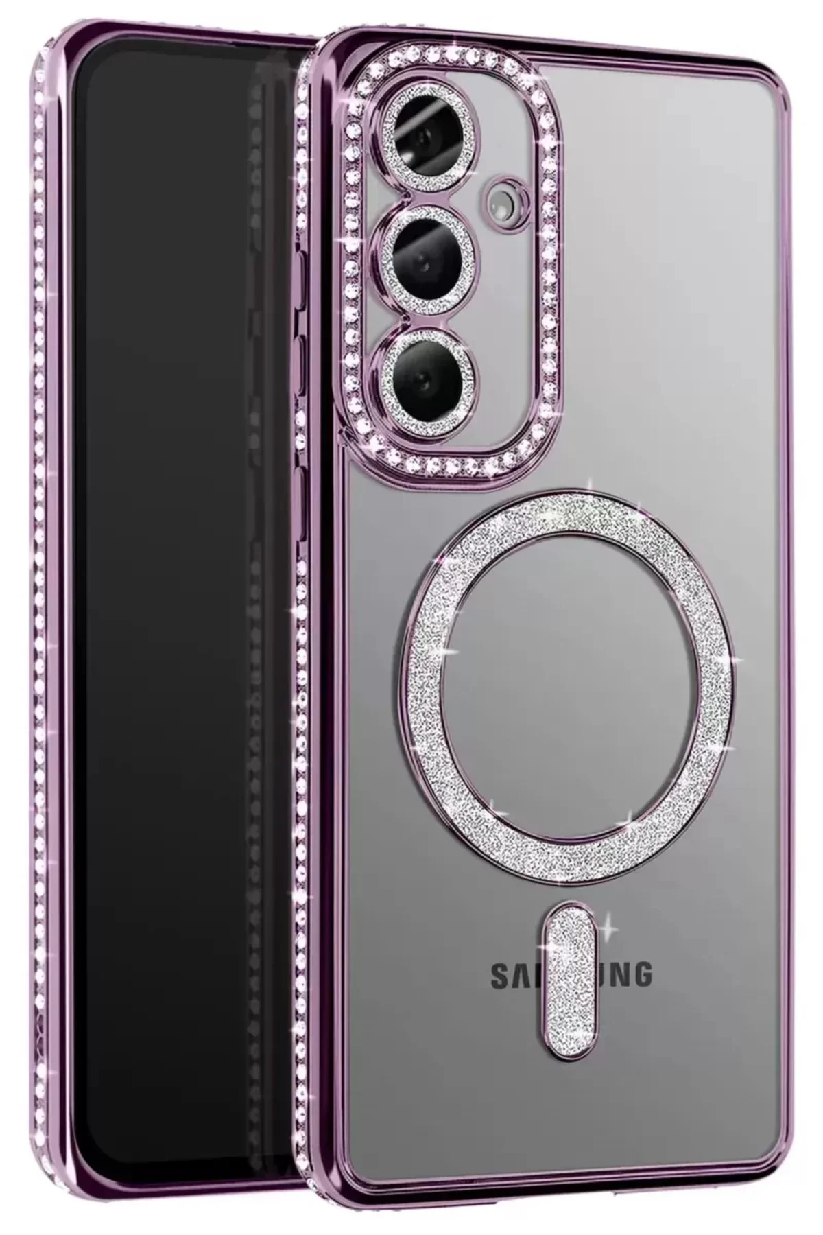 Joko Samsung Galaxy A57 5g Joke Simli Magneticsafe Kılıf - Derin Mor