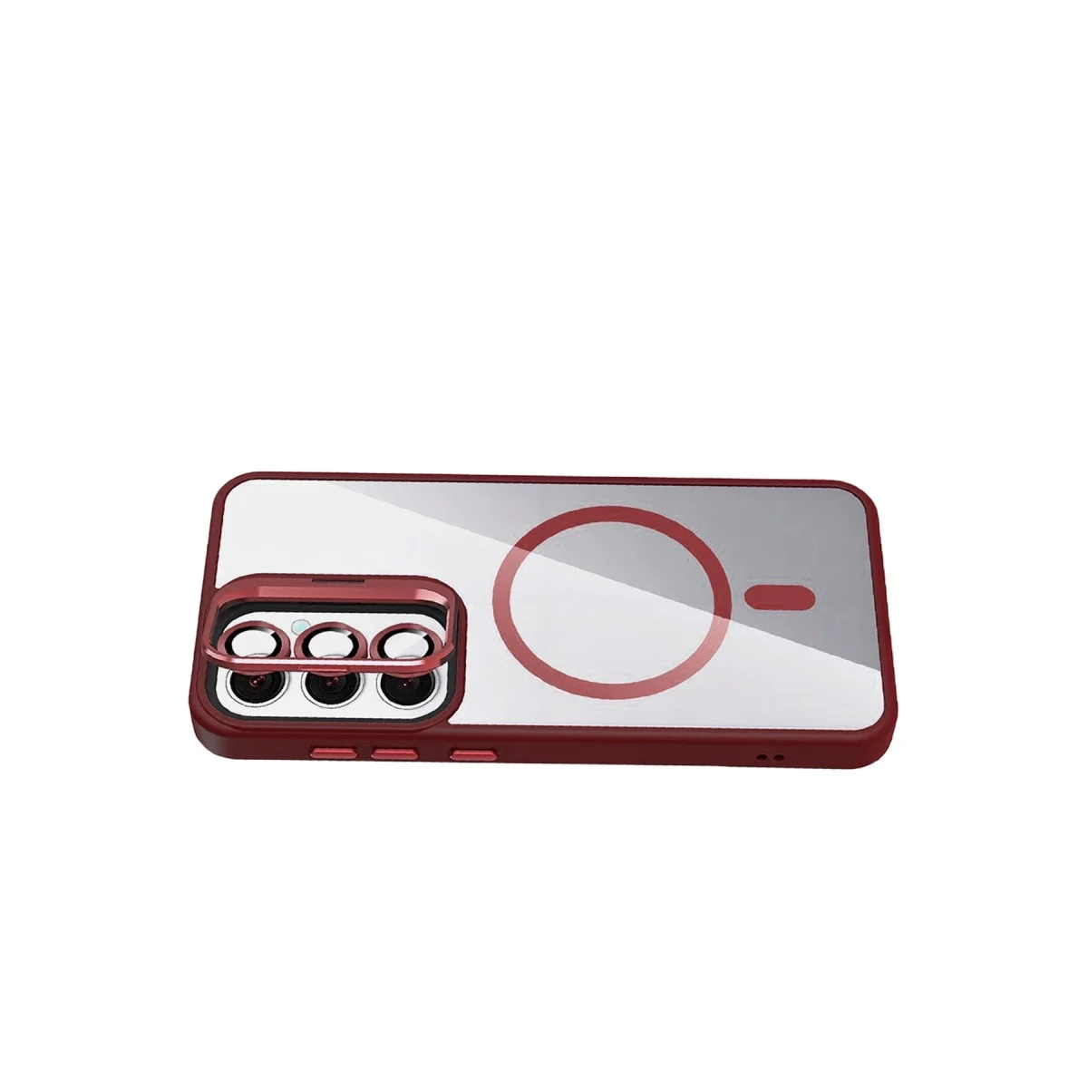 Joko Samsung Galaxy S24 Fe Remim Lensli Magsafe Standlı Kapak - Bordo Joko Samsung Galaxy S24 Fe Remim Lensli Magsafe Standlı Kapak - Bordo
